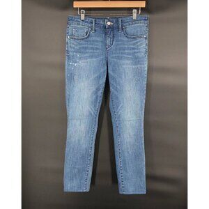 Pilcro Anthropologie Women's Distressed Skinny Jeans 29 Blue Medium Wash